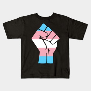 Black Lives Matter Fist LGBT Transgender Flag Kids T-Shirt